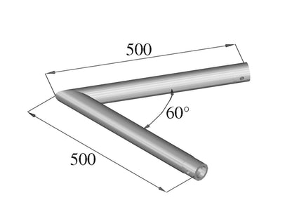 Alutruss DECOLOCK DQ1-SC20 2-Weg-Ecke 60° sw – Ansicht 2