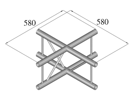 Alutruss DECOLOCK DQ2-PAC41V 4-Weg Kreuz – Ansicht 2