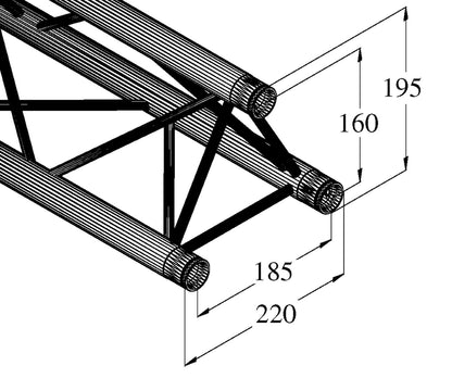 Alutruss DECOLOCK DQ3-500 3-Punkt-Traverse – Ansicht 2