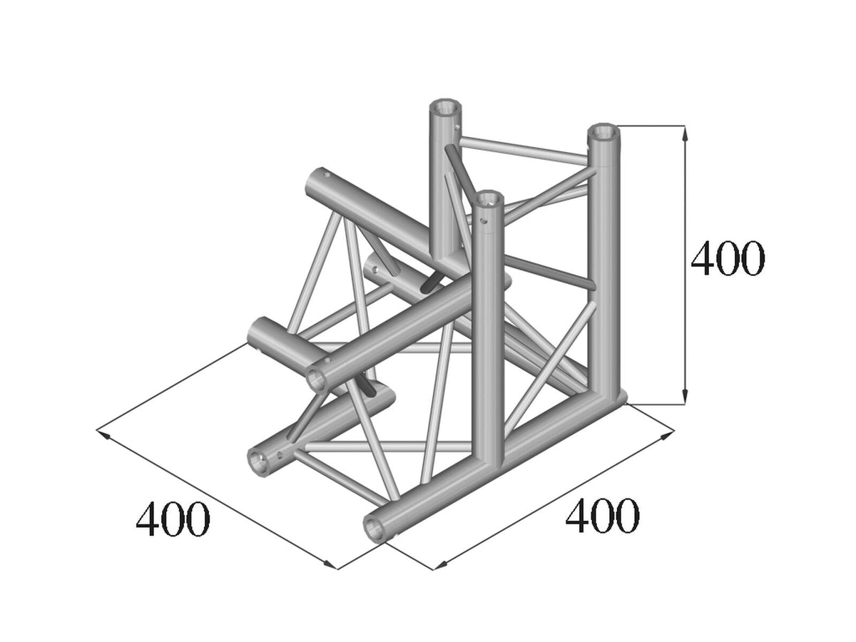 Alutruss DECOLOCK DQ3-PAL34 3-Weg Ecke 90° – Ansicht 3