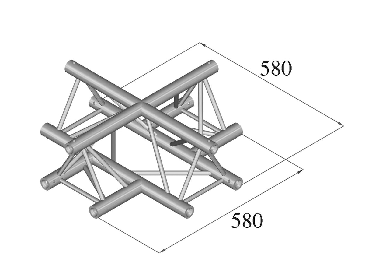 Alutruss DECOLOCK DQ3-PAC41 4-Weg Kreuz – Ansicht 2