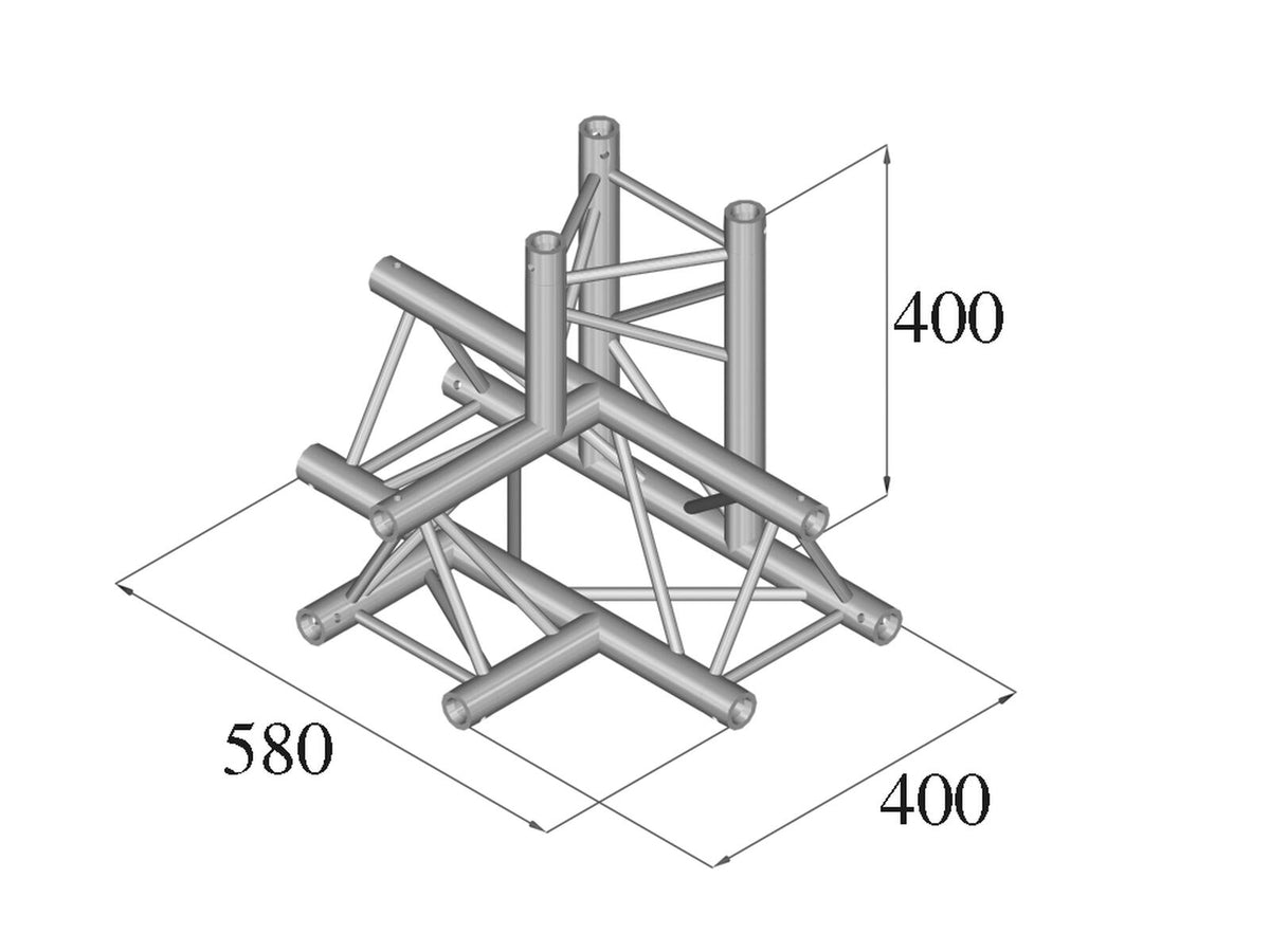 Alutruss DECOLOCK DQ3-PAT42 4-Weg T-Stück \/ – Ansicht 2