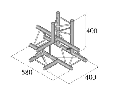 Alutruss DECOLOCK DQ3-PAT42 4-Weg T-Stück \/ – Ansicht 2