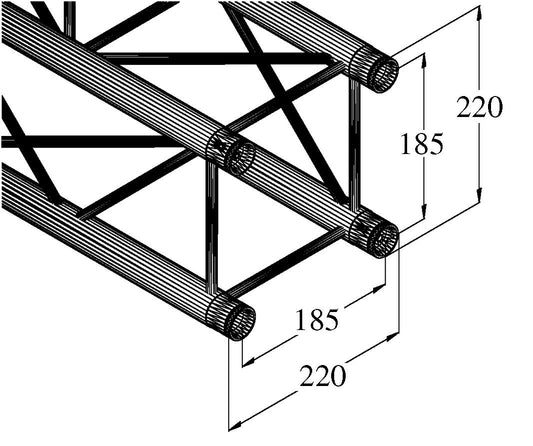 Alutruss DECOLOCK DQ4-3000 4-Punkt-Traverse – Ansicht 2
