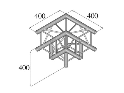Alutruss DECOLOCK DQ4-PAL30 3-Weg Ecke 90° – Ansicht 2