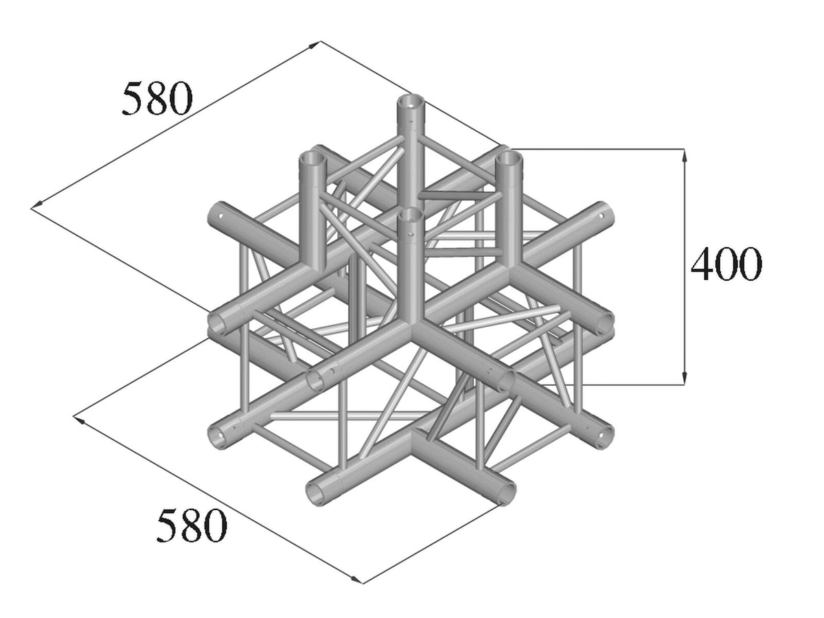 Alutruss DECOLOCK DQ4-PAT51 5-Weg Ecke – Ansicht 2
