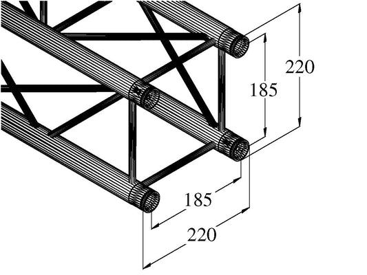 Alutruss DECOLOCK DQ4-S250 4-Punkt-Traverse sw – Ansicht 2