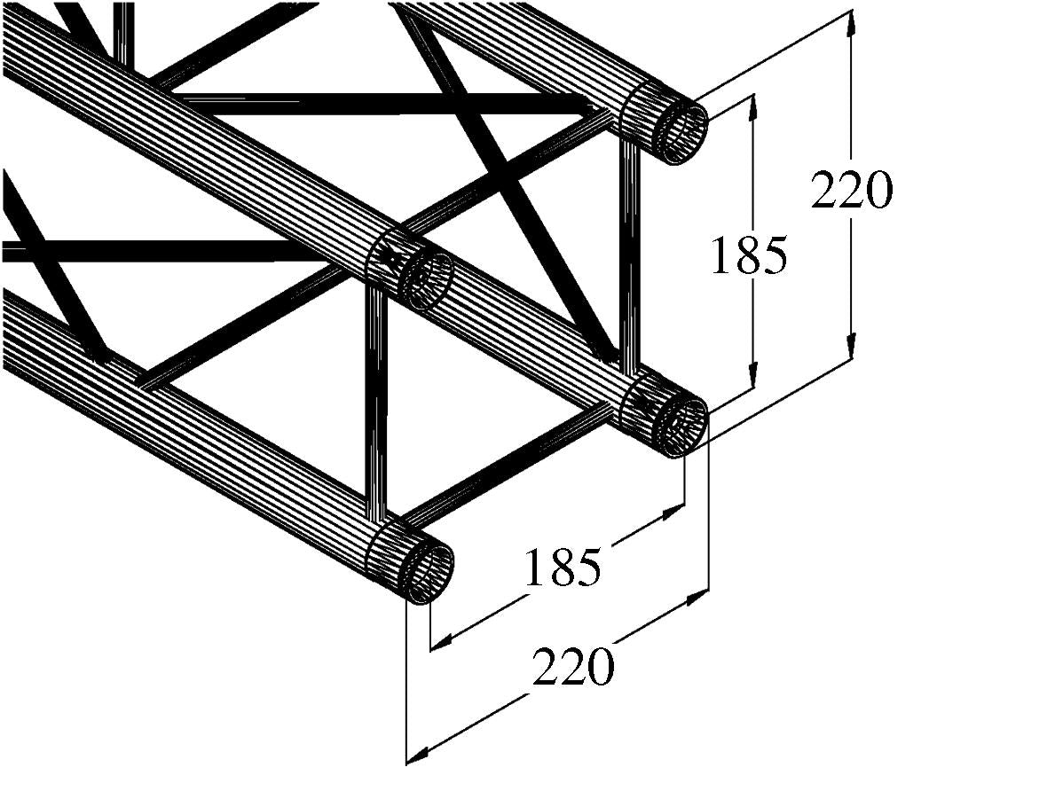 Alutruss DECOLOCK DQ4-S1000 4-Punkt-Traverse sw – Ansicht 2