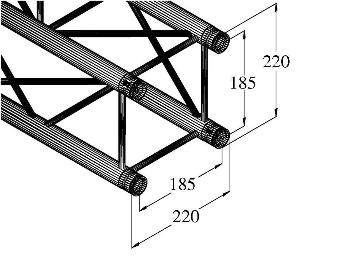 Alutruss DECOLOCK DQ4-S1500 4-Punkt-Traverse sw – Ansicht 2
