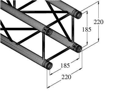 Alutruss DECOLOCK DQ4-S1500 4-Punkt-Traverse sw – Ansicht 2