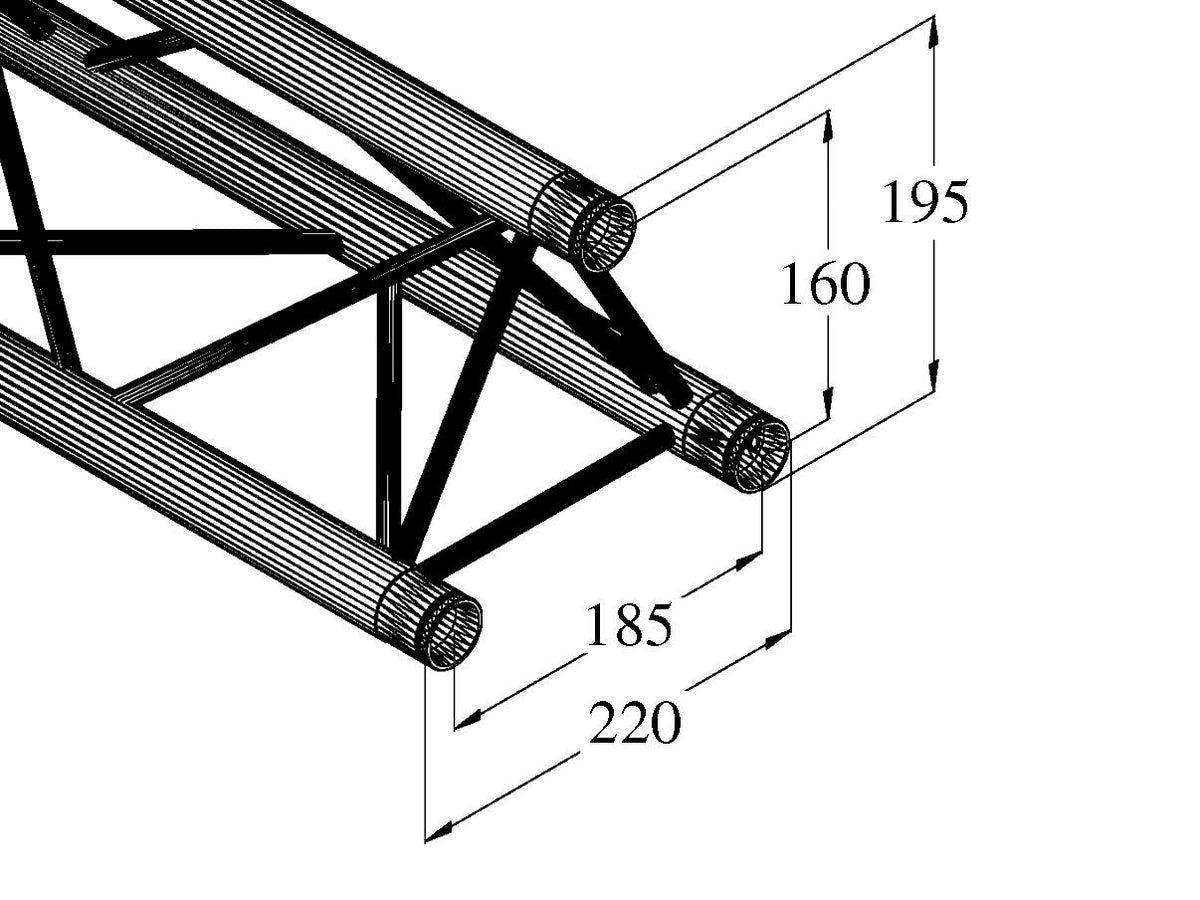 Alutruss DECOLOCK DQ3-S1000 3-Punkt-Traverse sw – Ansicht 2