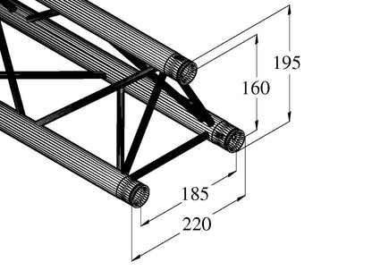 Alutruss DECOLOCK DQ3-S1000 3-Punkt-Traverse sw – Ansicht 2