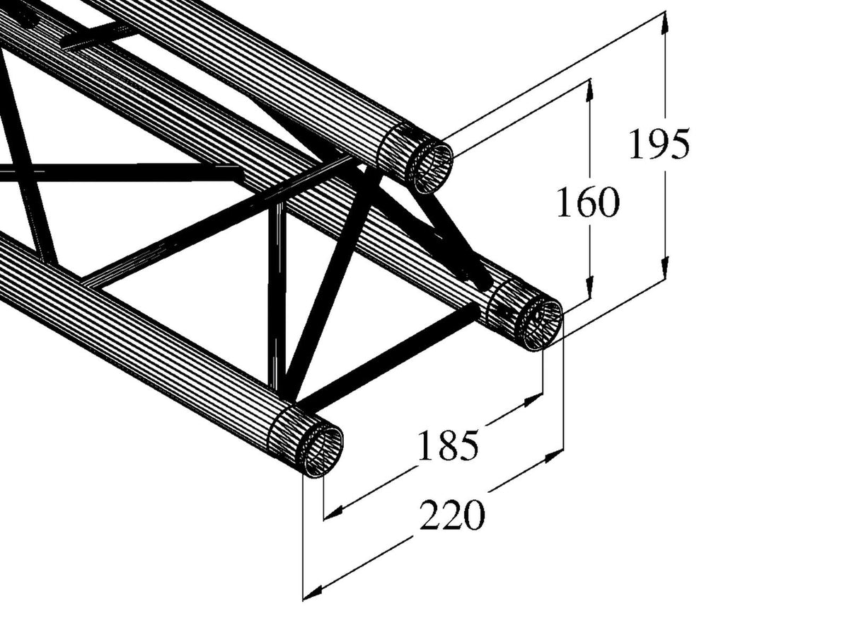 Alutruss DECOLOCK DQ3-S3000 3-Punkt-Traverse sw – Ansicht 2