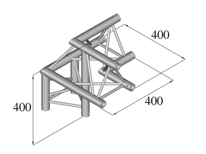 Alutruss DECOLOCK DQ3-SPAL31 3-Weg Ecke 90° sw – Ansicht 2
