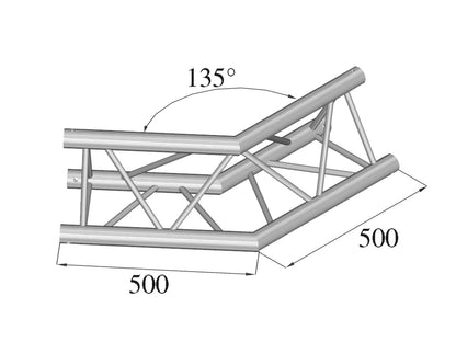 Alutruss TRILOCK E-GL33 C-23 2-Weg-Ecke 135° – Ansicht 2