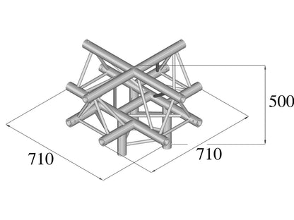 Alutruss TRILOCK 6082AC-52 5-Weg-Stück /\ – Ansicht 2