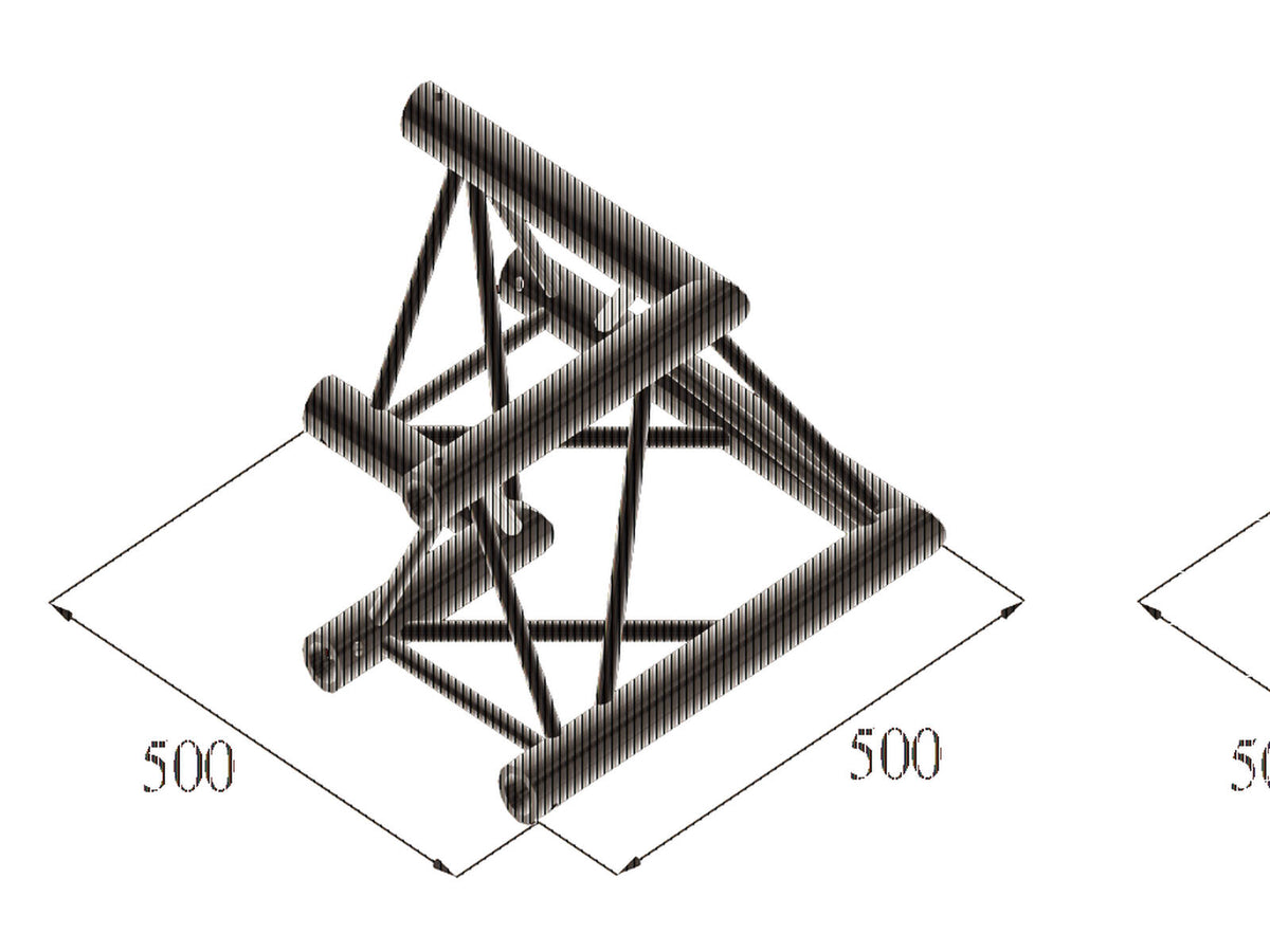 Alutruss TRILOCK S-PAC 21 2-Weg-Ecke 90° schwarz