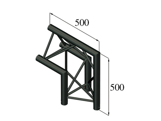 Alutruss TRILOCK S-PAC 24 2-Weg-Ecke 90°/\ schwarz