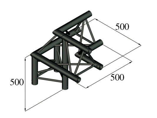 Alutruss TRILOCK S-PAL-31 3-Weg-Ecke /\ rechts