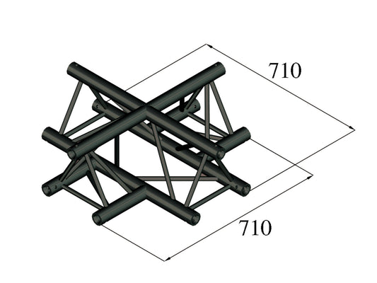 Alutruss TRILOCK S-PAC-41 4-Weg-Kreuzstück