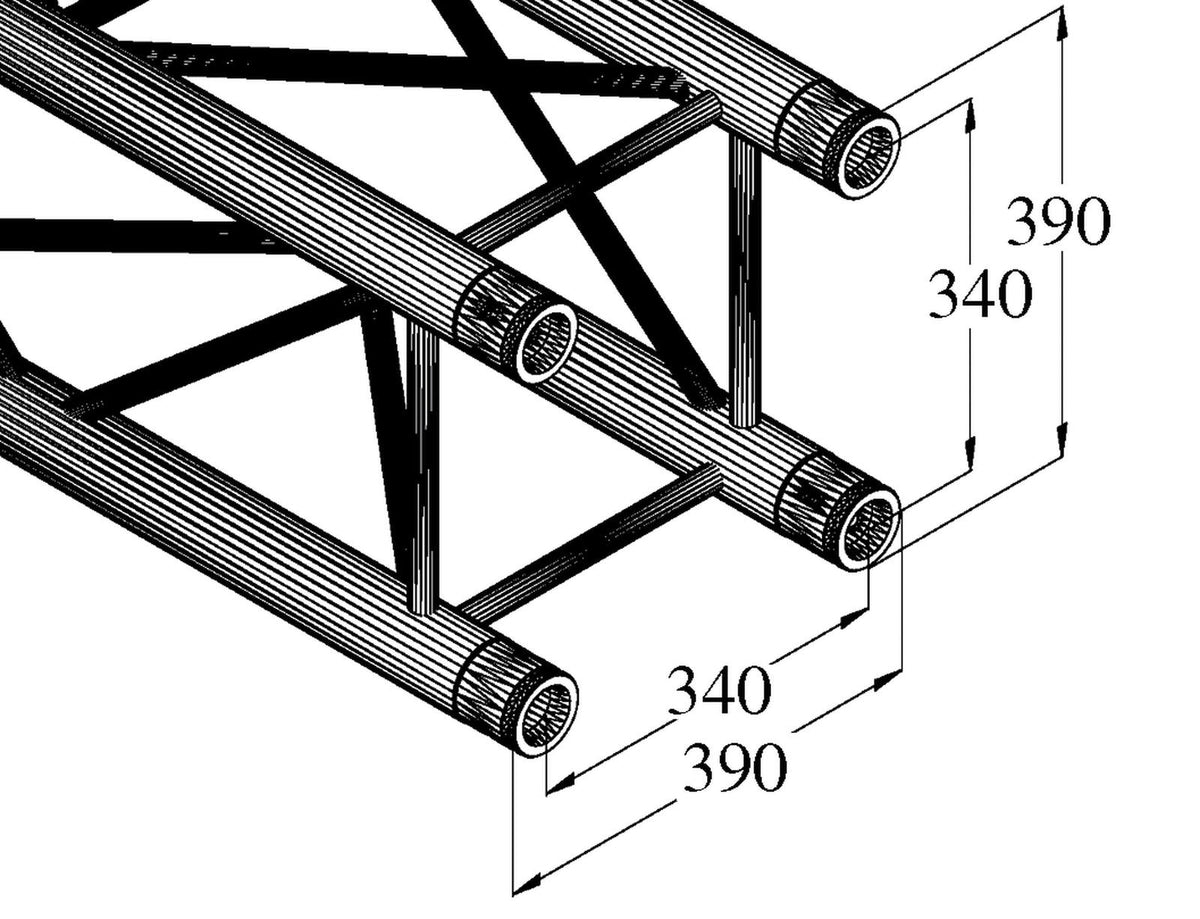 Alutruss QUADLOCK TQ390-1000 4-Punkt-Traverse – Ansicht 2
