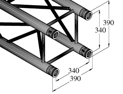 Alutruss QUADLOCK TQ390-2000 4-Punkt-Traverse – Ansicht 2