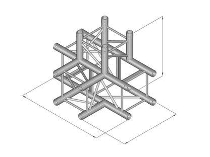 Alutruss QUADLOCK TQ390-QQT42 4-Wege-T-Stück – Ansicht 2