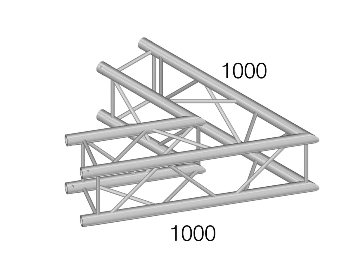 Alutruss QUADLOCK GL400-C20 2 Wege Ecke 60° – Ansicht 2
