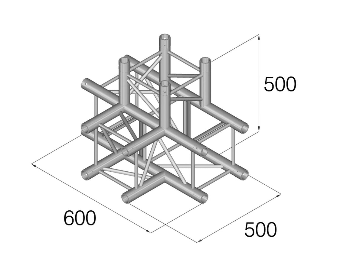 Alutruss QUADLOCK GL400-T42 4 Wege Kreuzstück – Ansicht 2