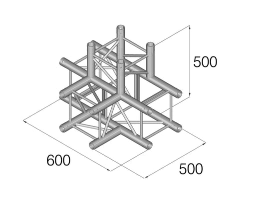 Alutruss QUADLOCK GL400-T42 4 Wege Kreuzstück – Ansicht 2