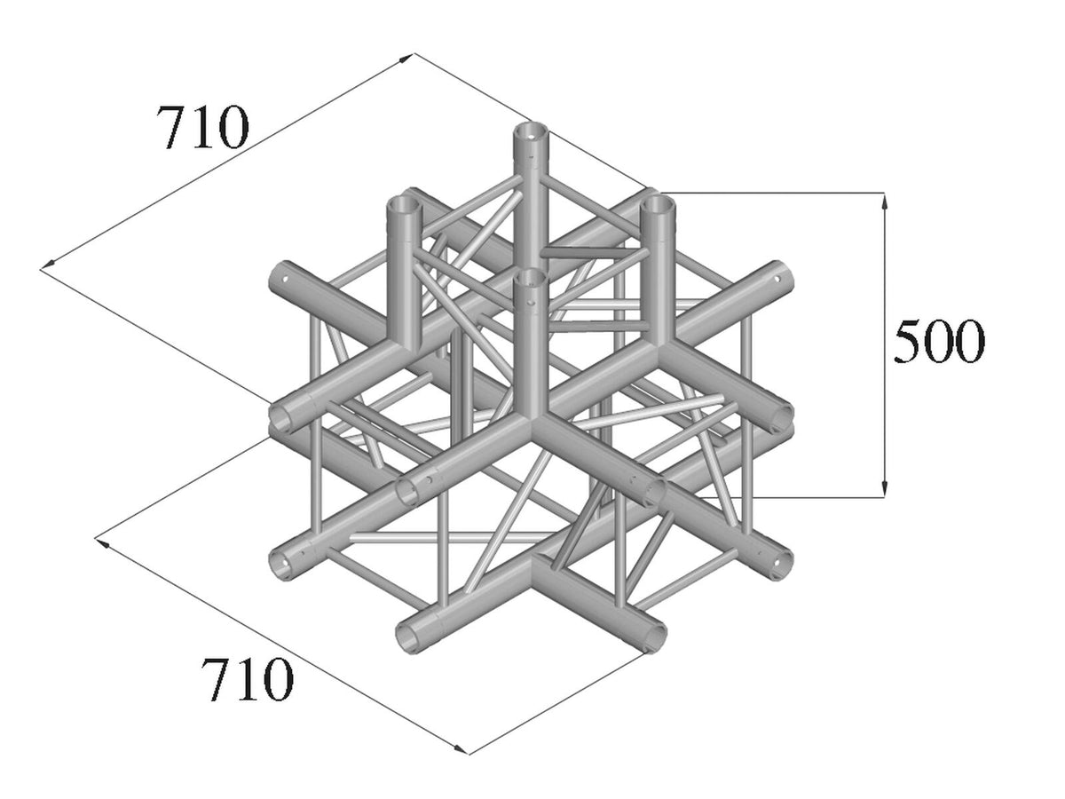 Alutruss QUADLOCK S6082C-51 5-Wege-Kreuzstück – Ansicht 2