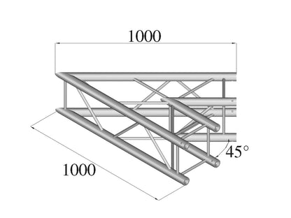 Alutruss QUADLOCK 6082C-19 2-Wege-Ecke 45° – Ansicht 2