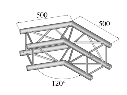 Alutruss QUADLOCK 6082C-22 2-Wege-Ecke 120° – Ansicht 2