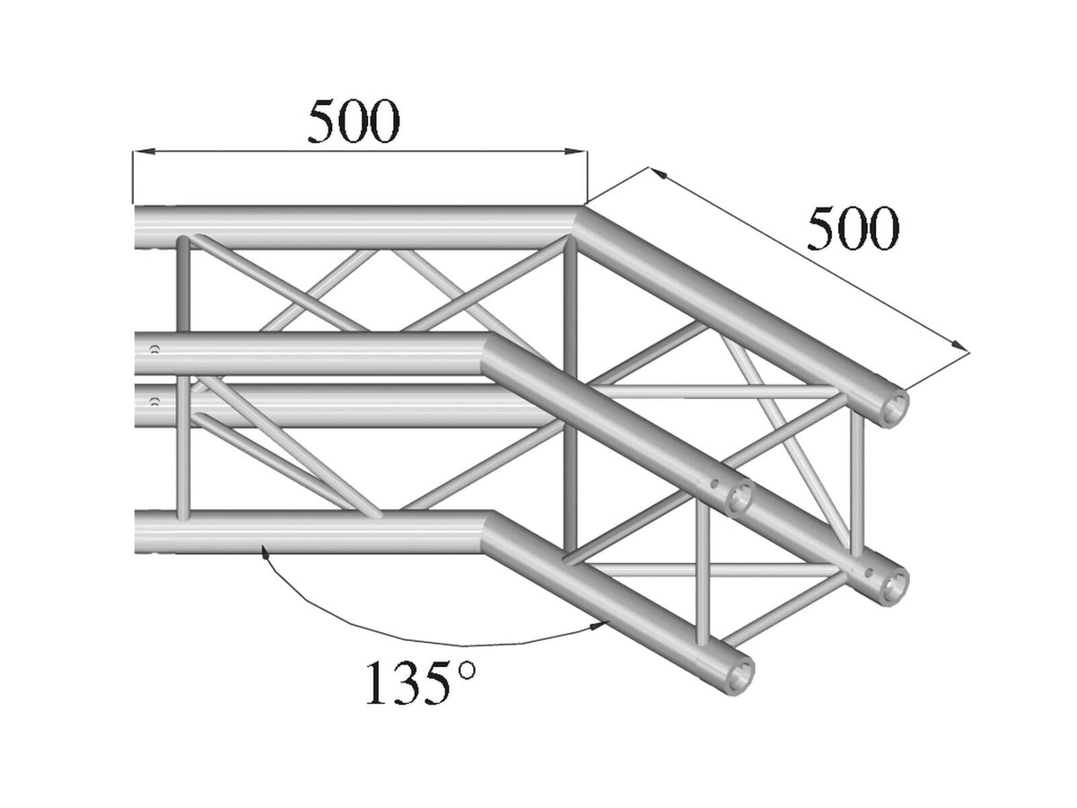 Alutruss QUADLOCK 6082C-23 2-Wege-Ecke 135° – Ansicht 2