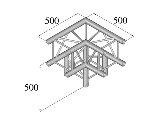 Alutruss QUADLOCK 6082L-30 3-Wege-Ecke 90° – Ansicht 2