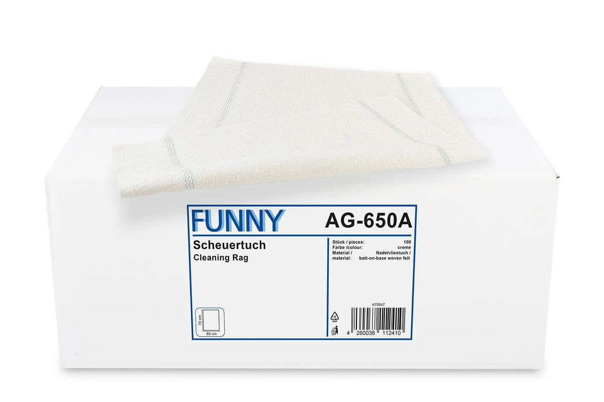 Funny Scheuertuch, weiß, Nadelvlies, 60 x 70 cm, 100 Stück