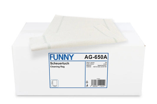 Funny Scheuertuch, weiß, Nadelvlies, 60 x 70 cm, 100 Stück