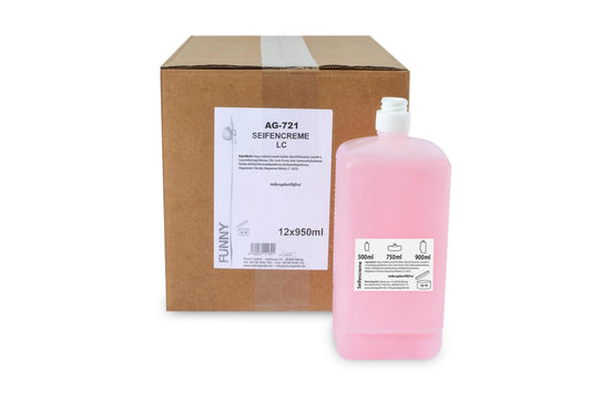 Funny Flüssigseife in Kartusche "CW 950", rosa, 12 Stück à 950 ml