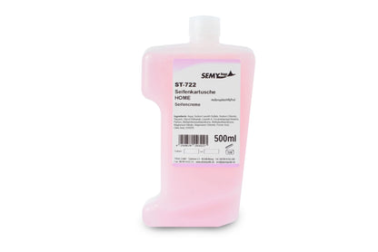 SemyTop Cremige Flüssigseife in Kartusche "Cream 500", rosa, 12 Stück à 500 ml