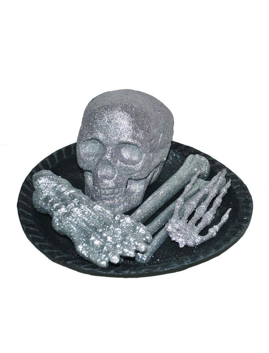 Teller mit Totenkopf & Knochen