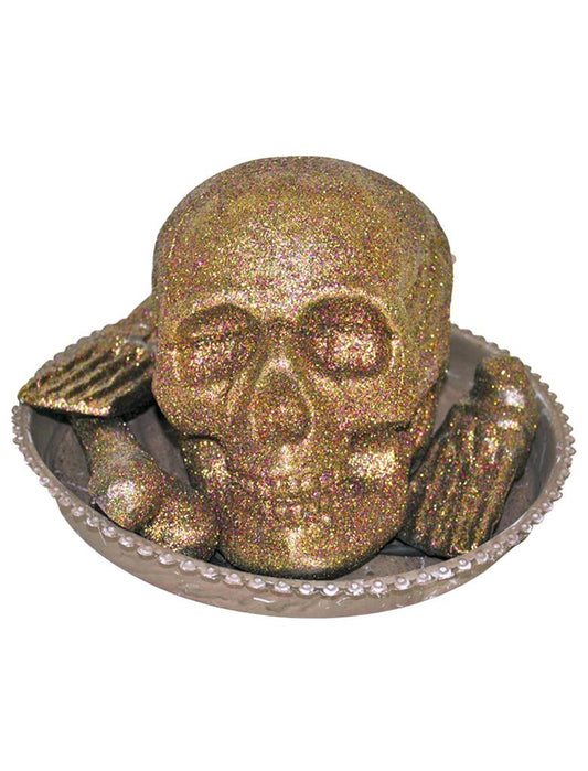 Schale Totenkopf & Knochen mit Licht