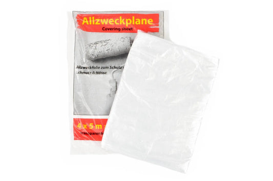 SemyTop Allzweckfolie transparent, 4 x 5 Meter, 50 Stück