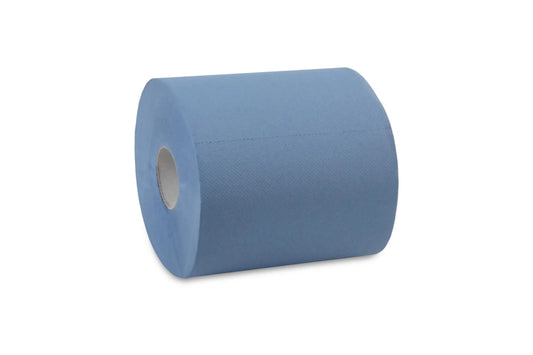 SemyTop Handtuchrolle MIDI 19,6 cm, 2-lagig, recycling blau, Ø 19,5 cm, 150 m, 6 Rollen, Innenabwicklung