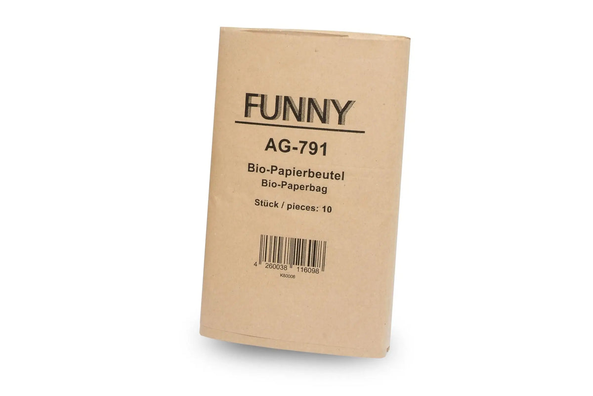 Funny Bio-Papierbeutel, 200+160x360mm, braun, 30 x 10 Stück, unbedruckt