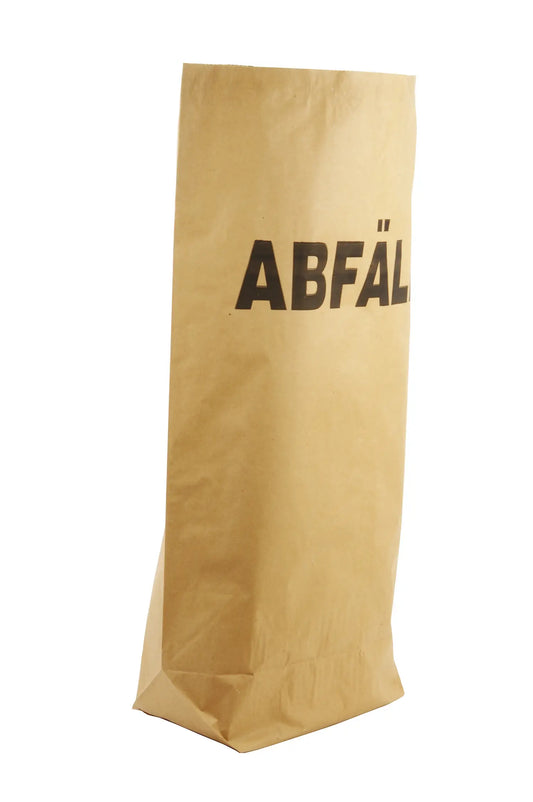 Funny Papiermüllsäcke, 2-lagig, braun, 70l, 550x850+200mm, Druck "Abfälle", 25 Stück
