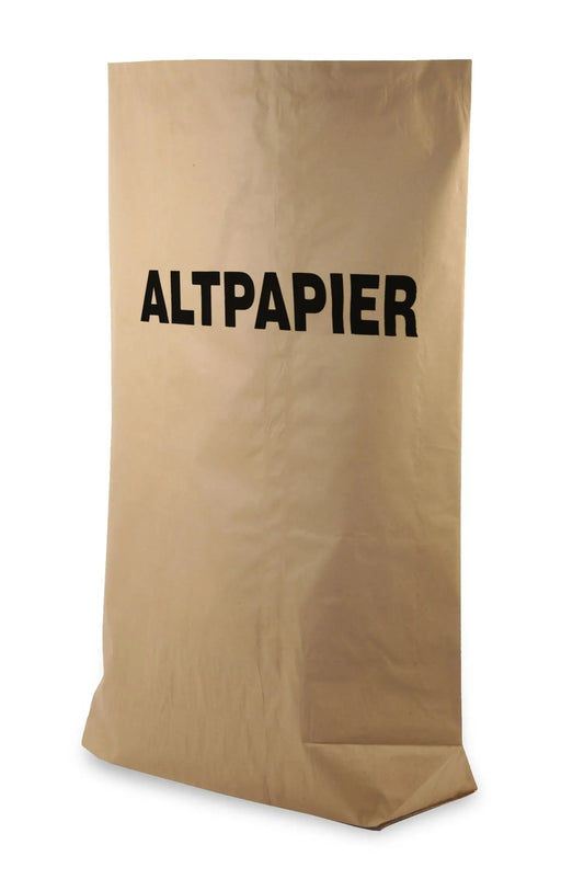Funny Papiermüllsäcke, 2-lagig, braun, 120l, 700 x 950+220mm, Druck "Altpapier", 25 Stück