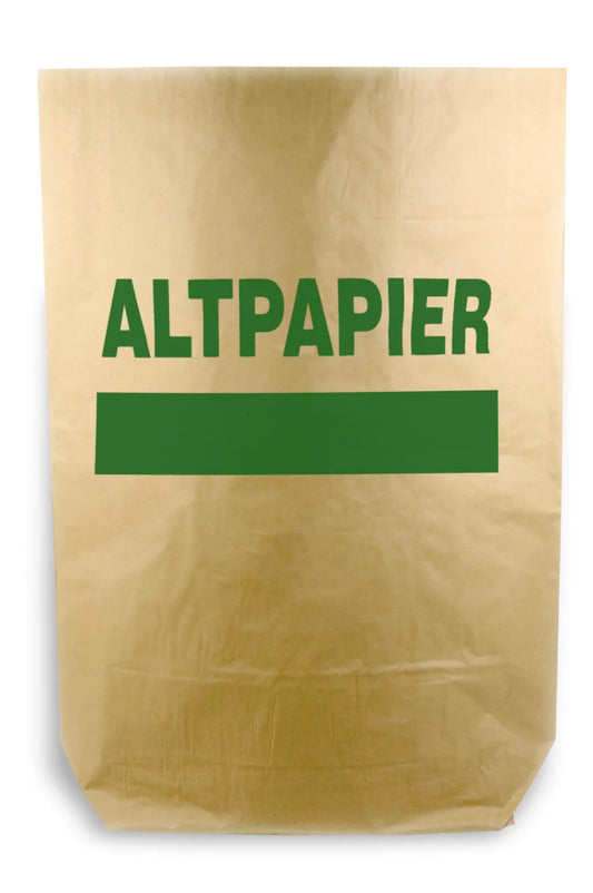 Funny 120l Papiermüllsäcke, braun, 2-lagig, 700x950+220mm, Druck "Altpapier"25 Stück