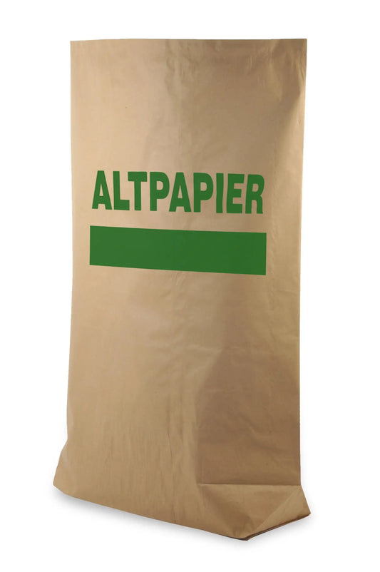 Funny 120l Papiermüllsäcke, braun, 2-lagig, 700x950+220mm, Druck "Altpapier"25 Stück