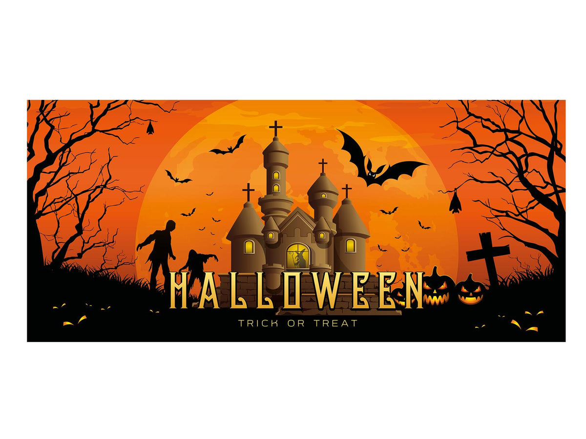 Europalms Halloween Banner, Geisterhaus, 400x180cm