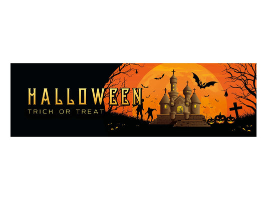 Europalms Halloween Banner, Geisterhaus, 300x90cm